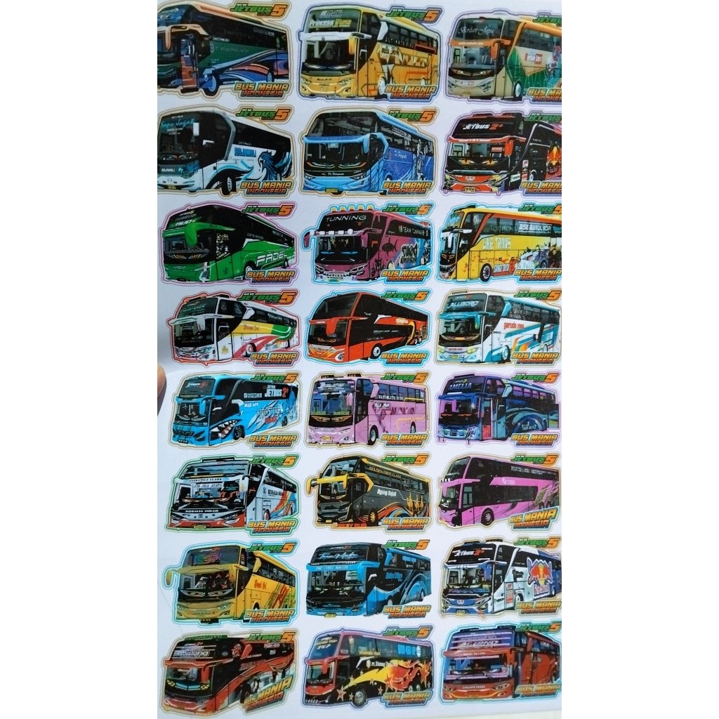 Stiker bus/stiker tololet/stiker bis