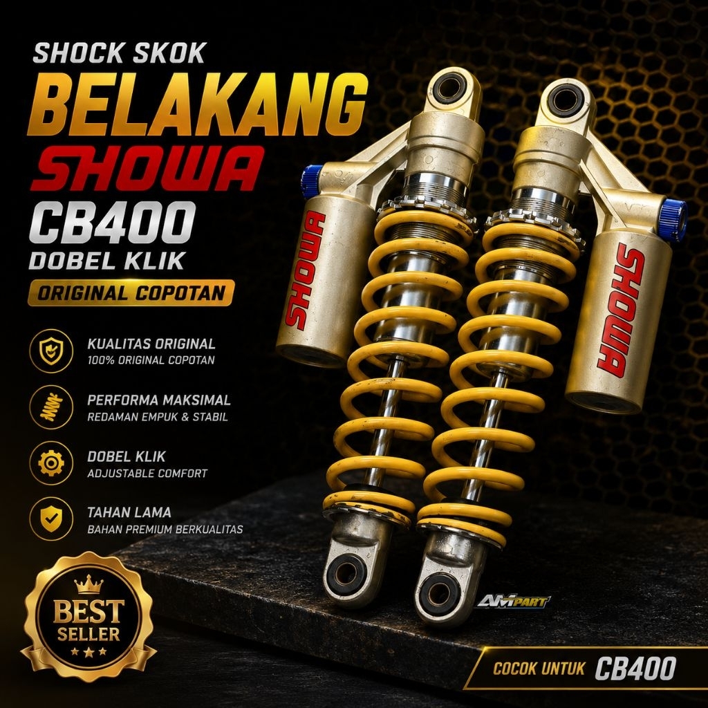 SHOCK SKOK BELAKANG SHOWA CB400 DOUBLE KLIK ORIGINAL COPOTAN