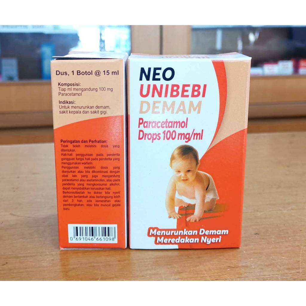 Unibebi DROP Uni Baby Paracetamol Demam Panas Bayi 15 ml