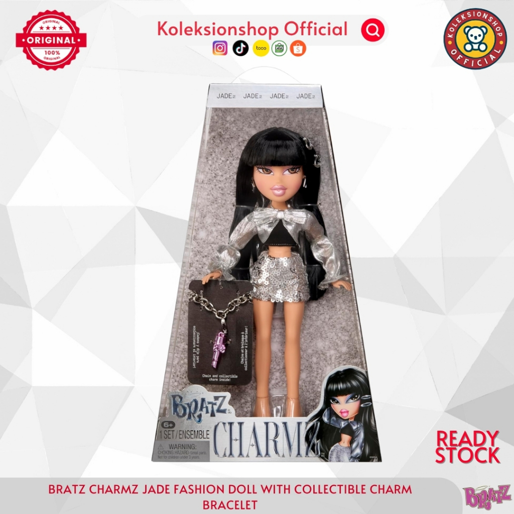 Bratz Charmz Jade Fashion Doll with Collectible Charm Bracelet