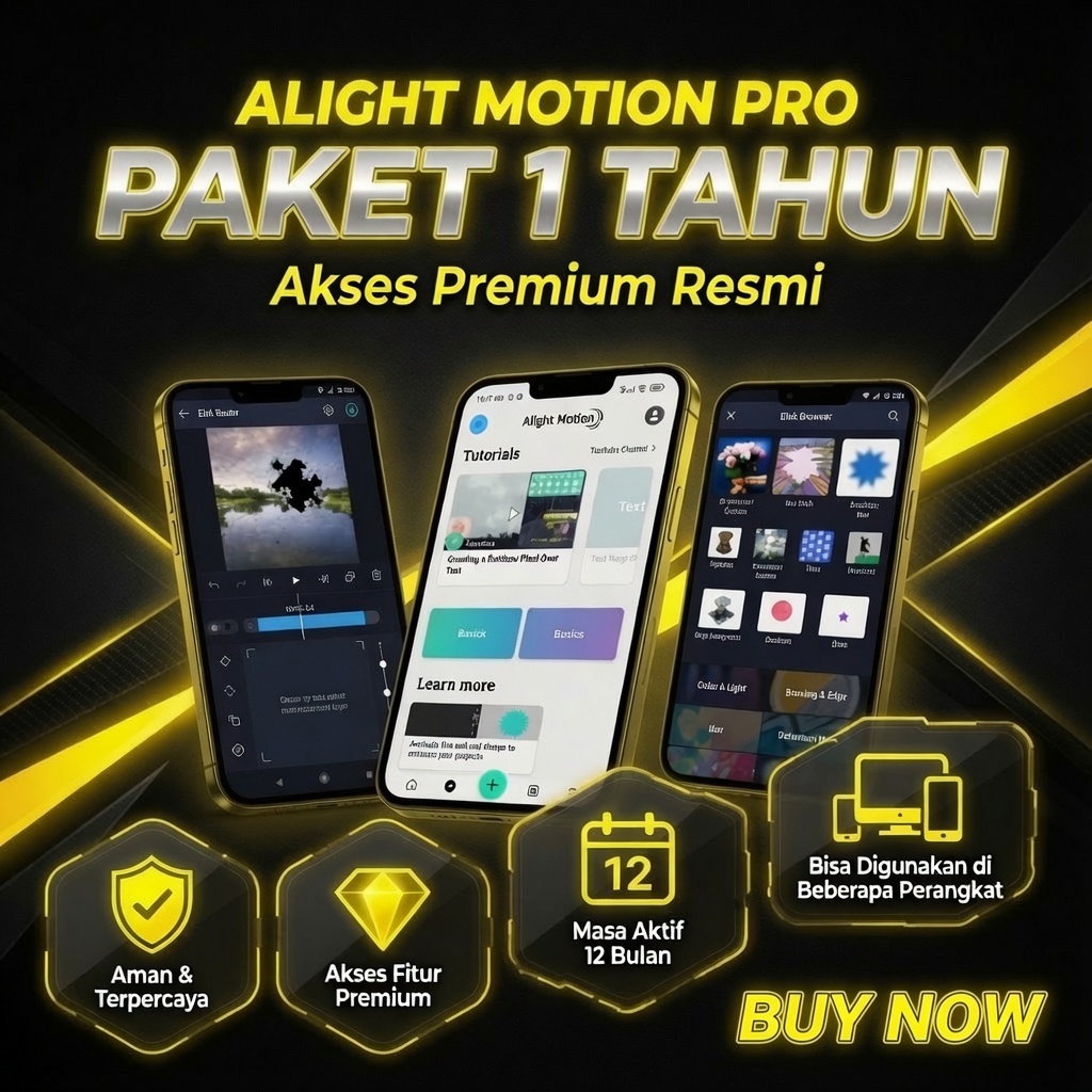 Alight Motion Premium Pro 1 Tahun IOS/ANDROID l FULL GARANSI
