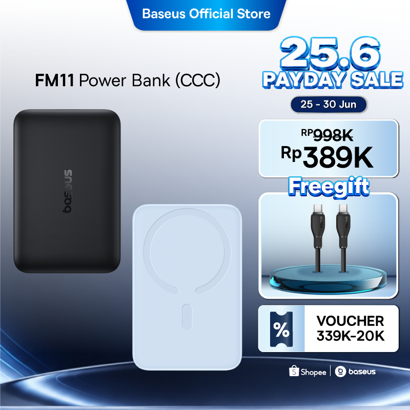 Baseus Power Bank EnerFill FM11 10000mAh 22.5W Magnetic Mini Wireless Fast Charging Powerbank With C