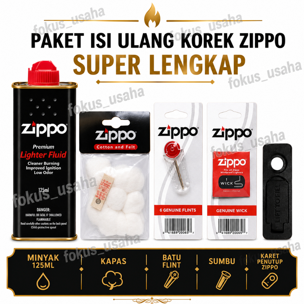 Gratis Ongkir  Minyak Zippo Isi Ulang / Refill Minyak Zippo Isi 125 ml Paketan minyak zippo