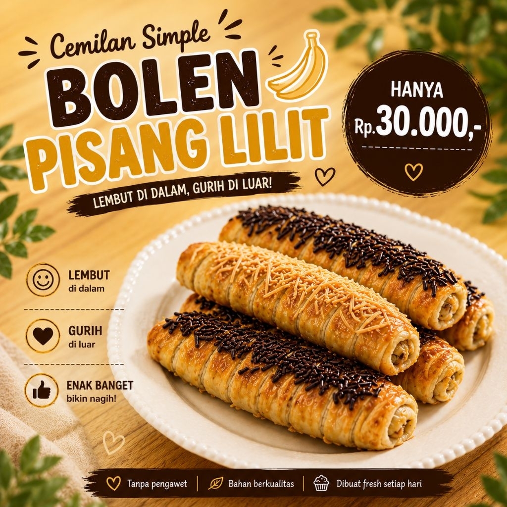 Bolen Pisang Lilit/Bolen Beef/Bolen Chicken
