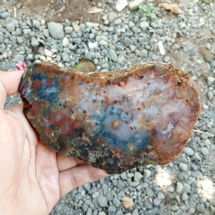 batu akik pancawarna full crystal super premium