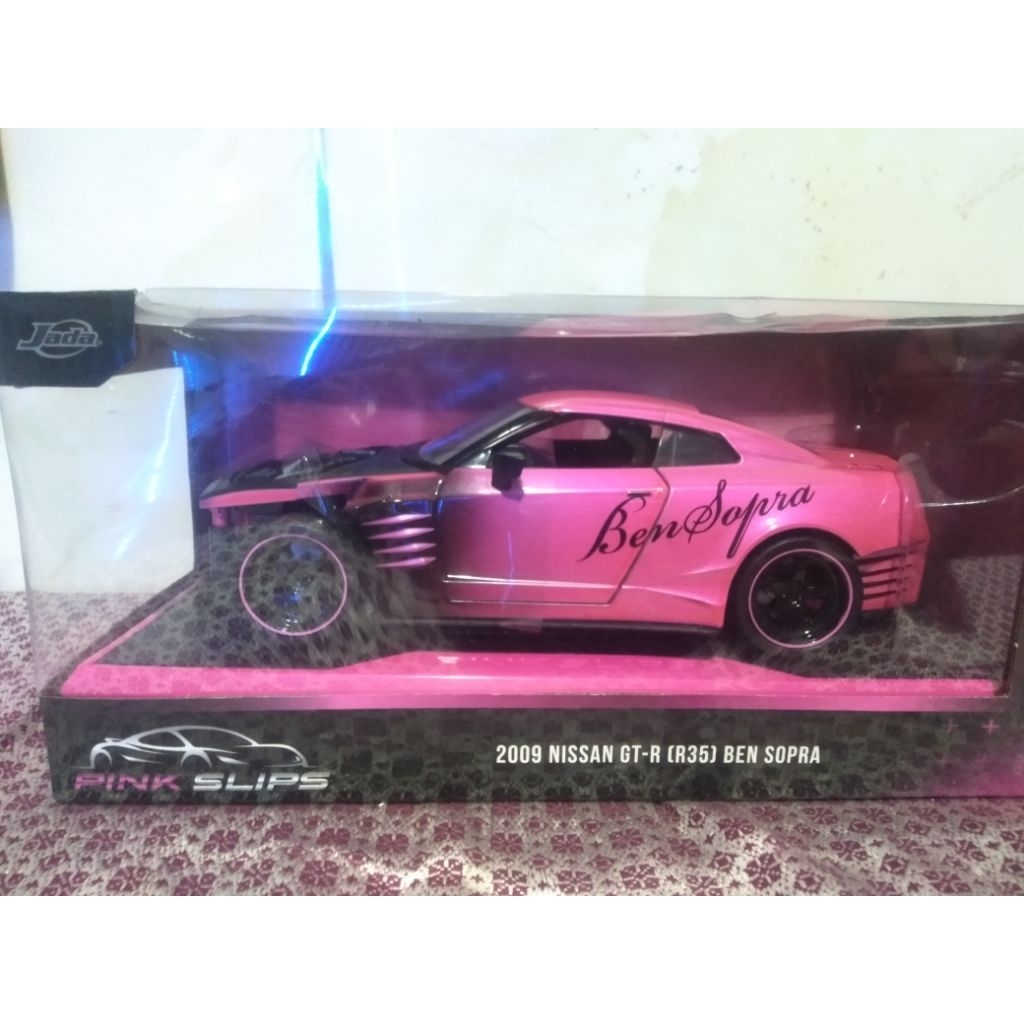 Jada Toys 1 24 Pinkslips Nissan GTR R35 Tanpa kap mesin Bonnet dan Spoiler.