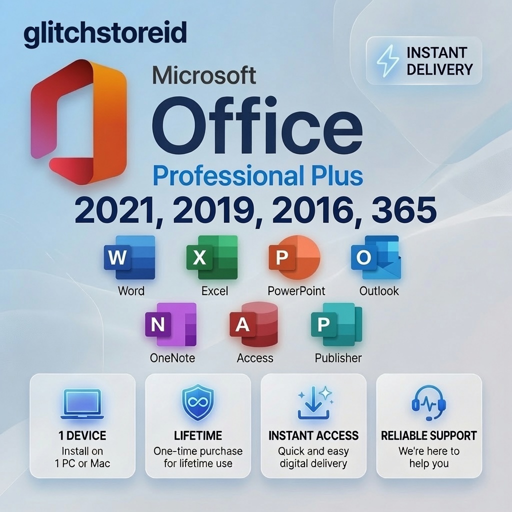 MS OFFICE 2021,2019,2016,365  Professional Plus