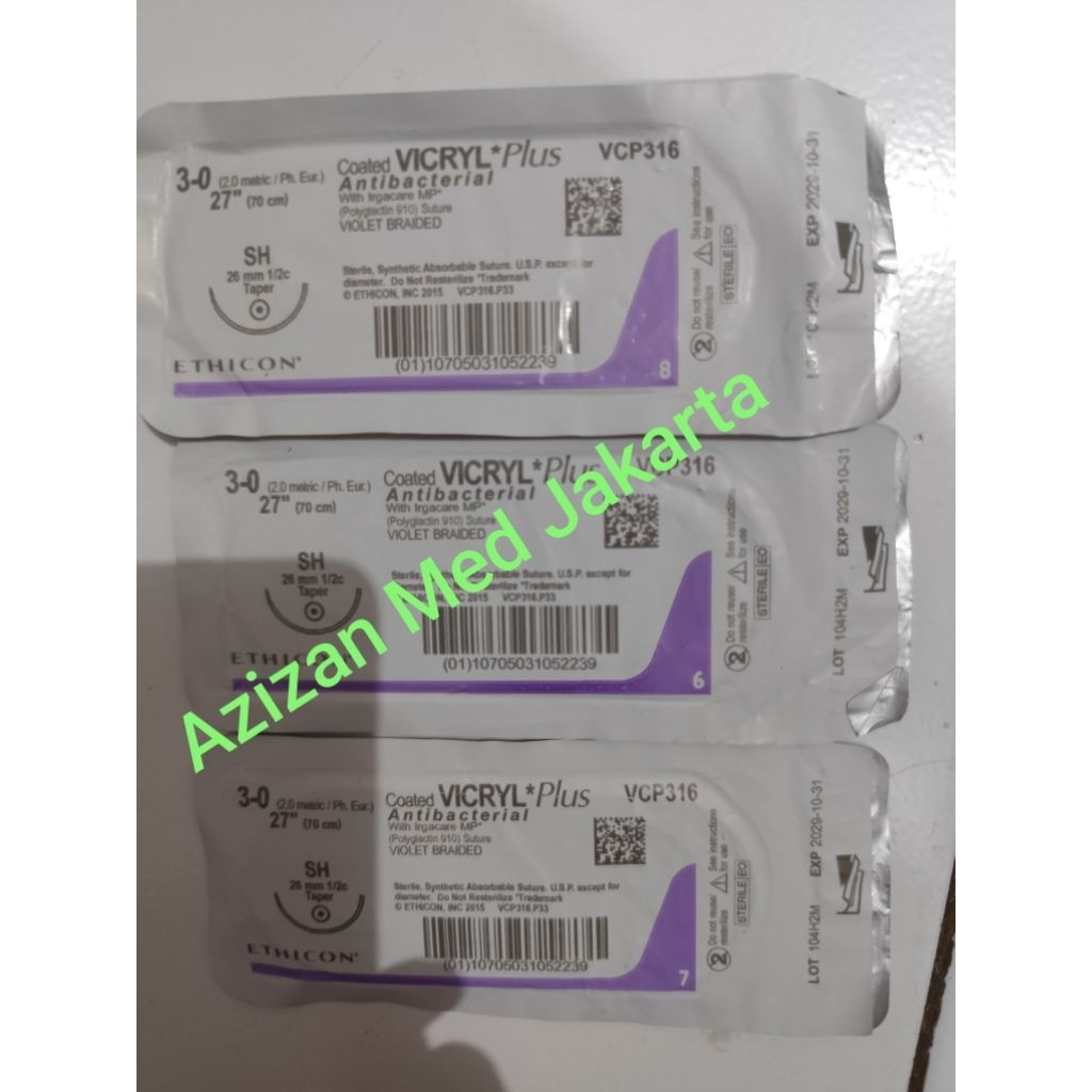 Vicryl 3/0 VCP316 Taper Benang harga satuan