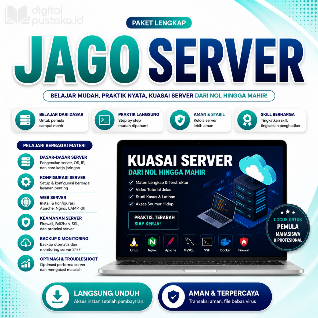 JAGO SERVER Lengkap 37 Video Tutorial VPS Linux cPanel WHM VestaCP Domain DNS SSL Web Hosting