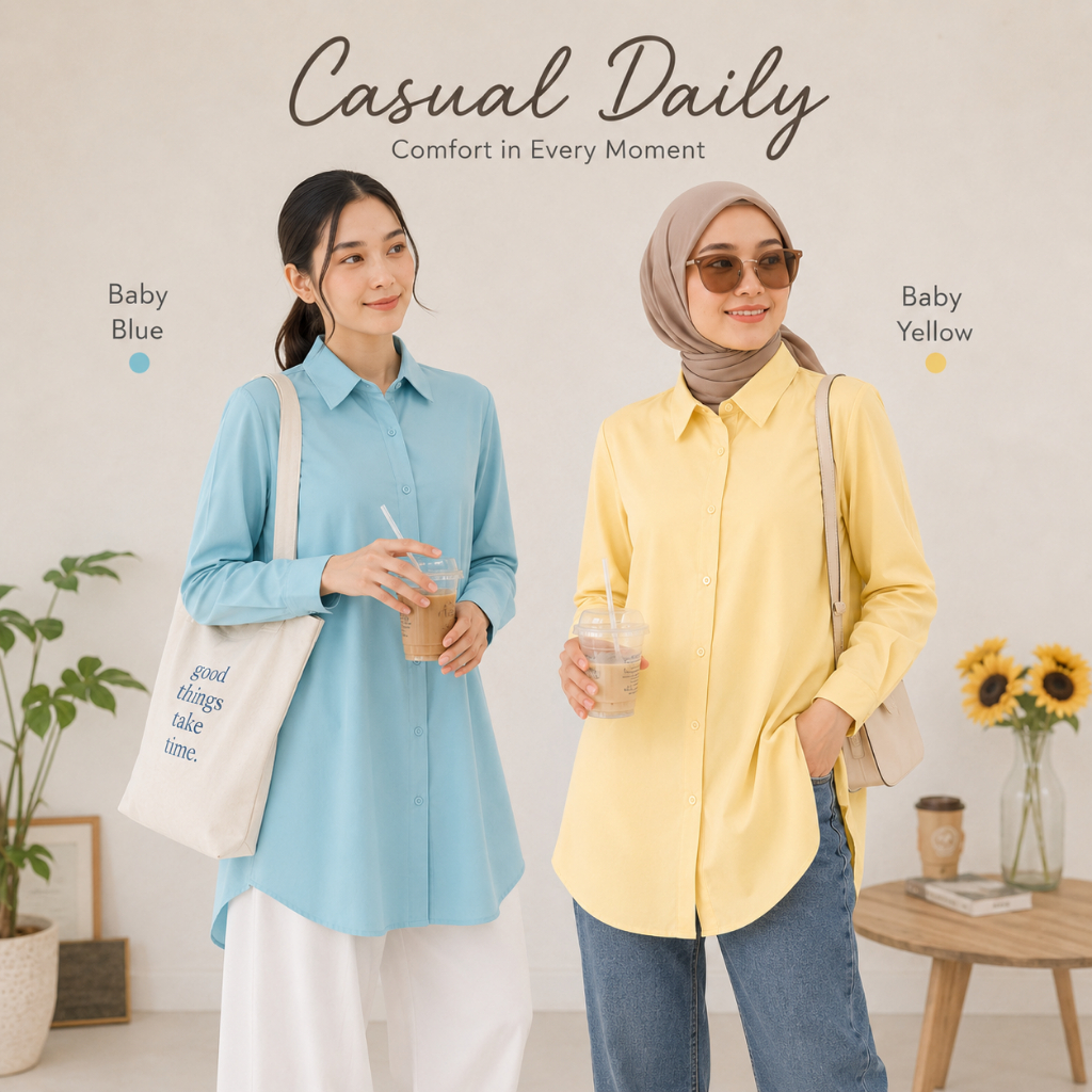 Moela Tunik Polos Rayon XL XXL LD 110 120