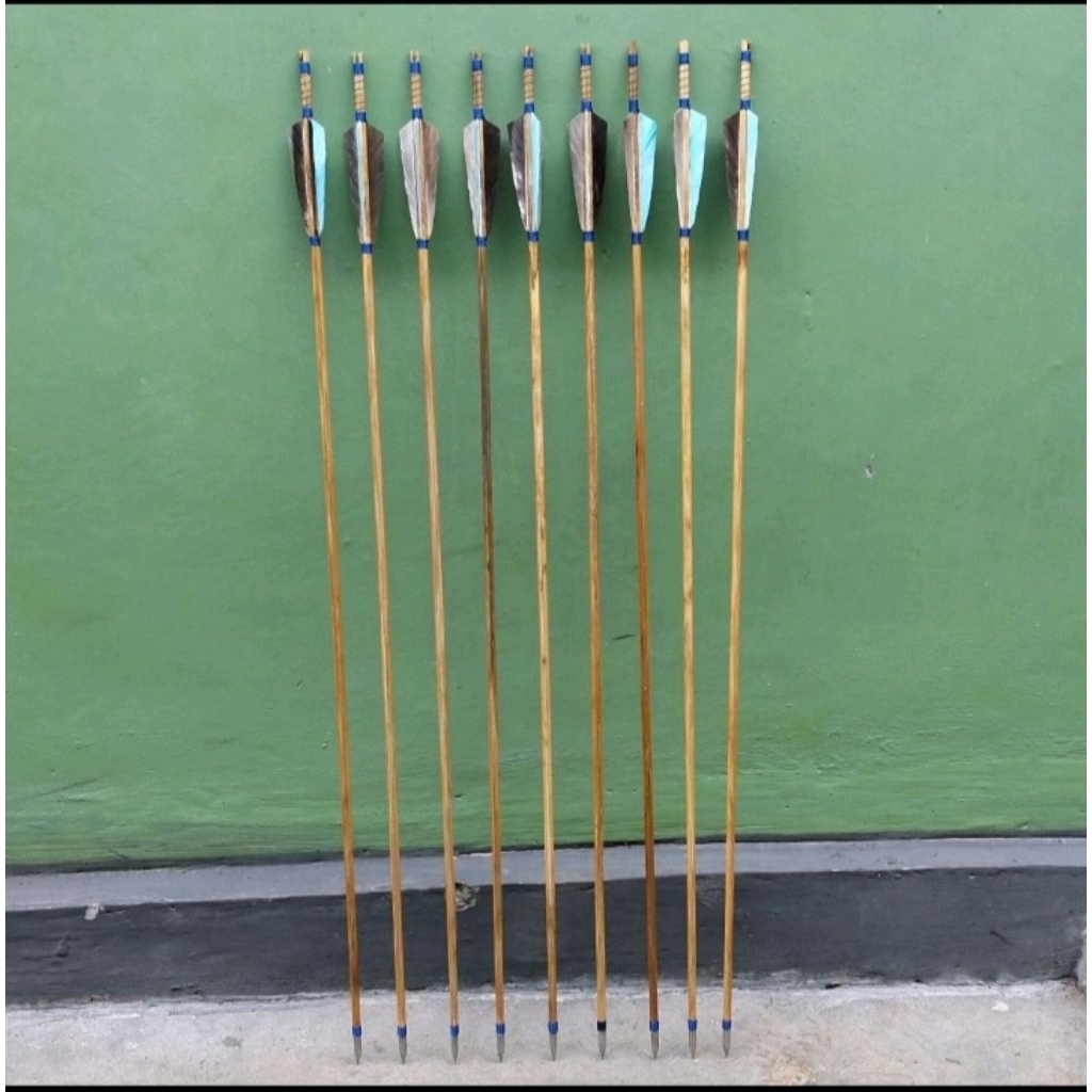 arrow bambu petung grade A perlusin busur panah bulu entok
