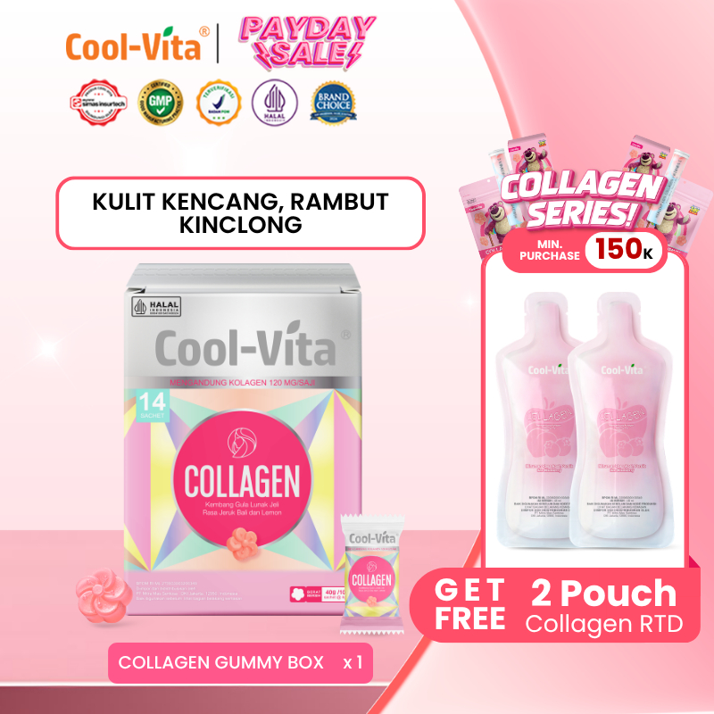 Coolvita 1 Box Collagen Gummy Disney Isi 14 - Suplemen Kolagen 120mg Manis dan Enak | Vitamin Cantik