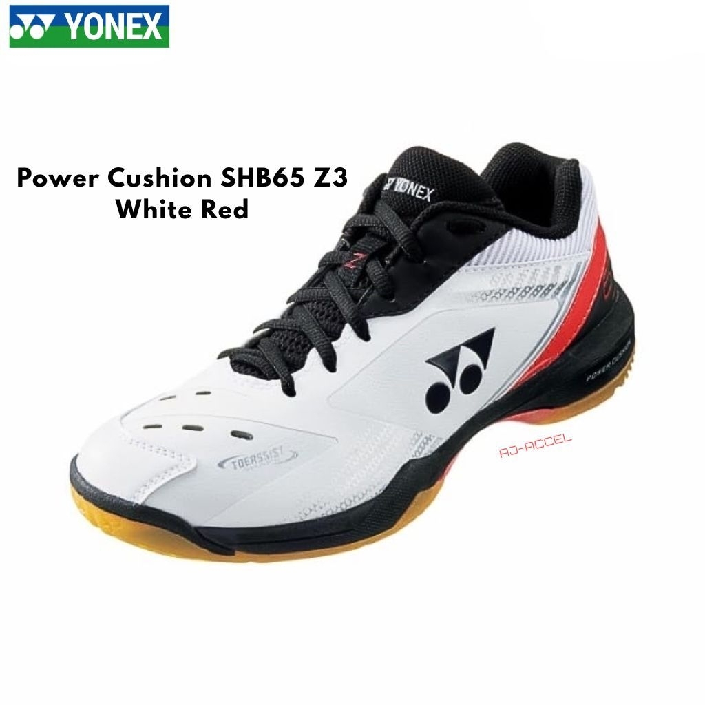 SEPATU BADMINTON YONEX POWER CUSHION SHB65 Z3 WHITE RED