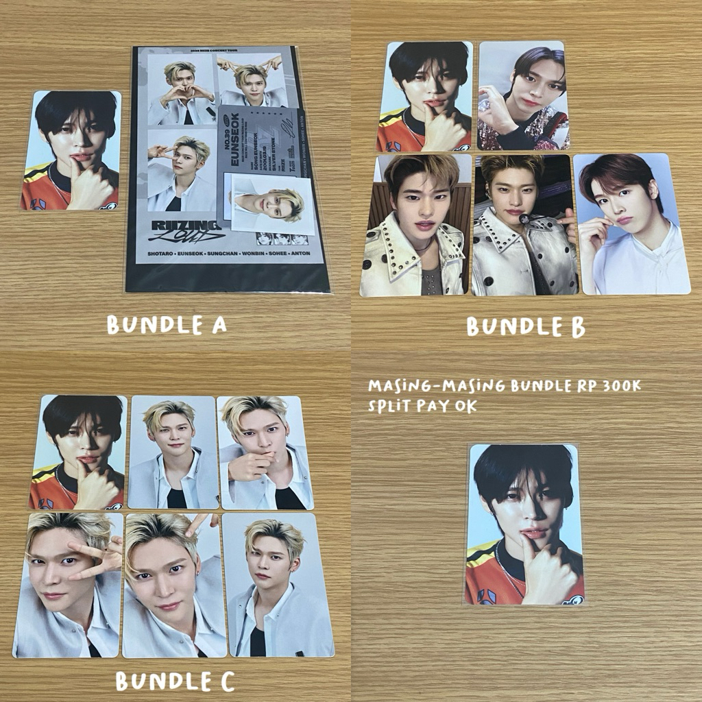 [Ready] [Bundle] Official PC Eunseok Bibir | RIIZE UP 2024 White Ver photocard random trading card s