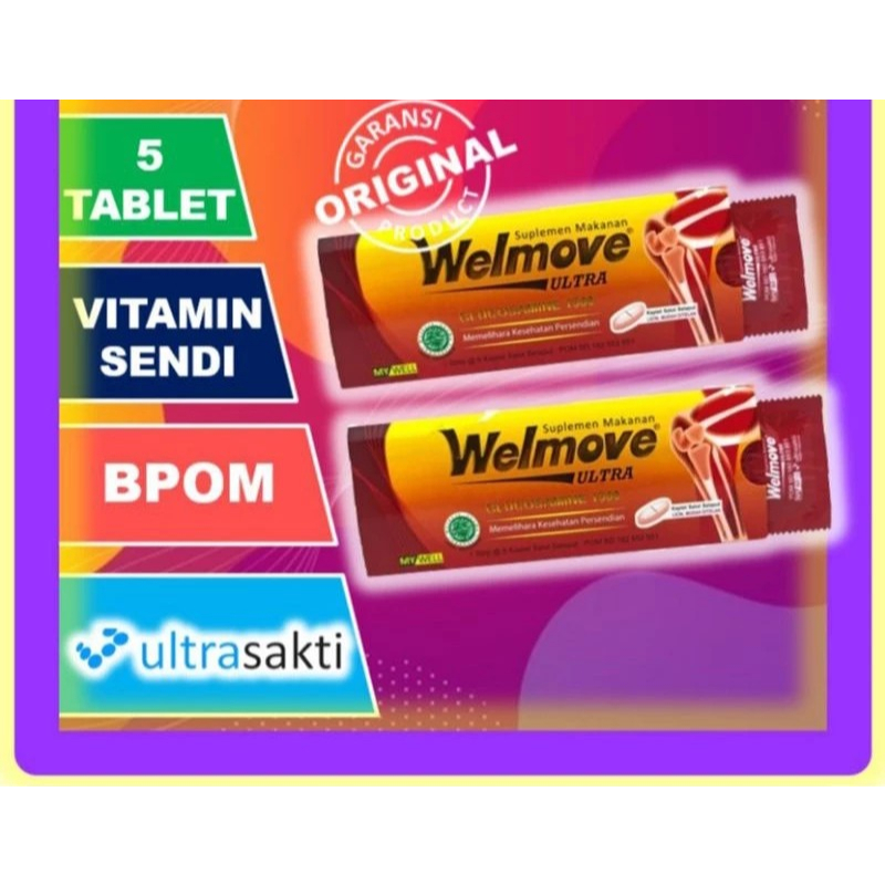Welmove ULTRA Suplemen Makanan Isi 5 Kaplet / Wellmove Vitamin Kesehatan Sendi