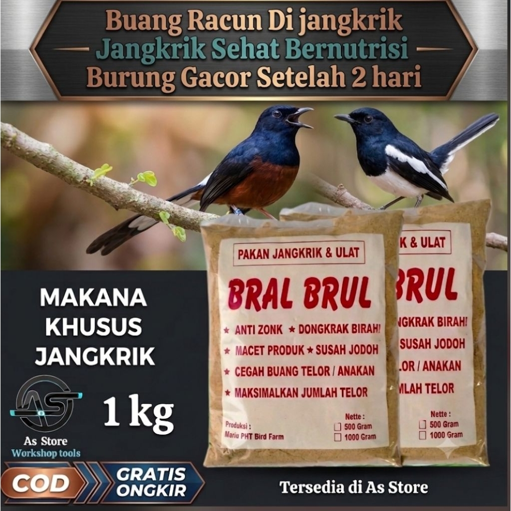 ANTI ZONK PAKAN JANGKRIK BRAL BRUL UNTUK INDUKAN MURAI BATU PRODUK ORIGINAL