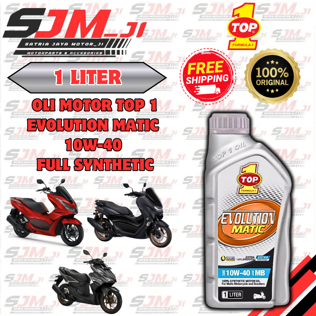 OLI MOTOR MATIC MATIC TOP 1 EVOLUTION MATIC 10W-40 1 LITER ORIGINAL TERBARU