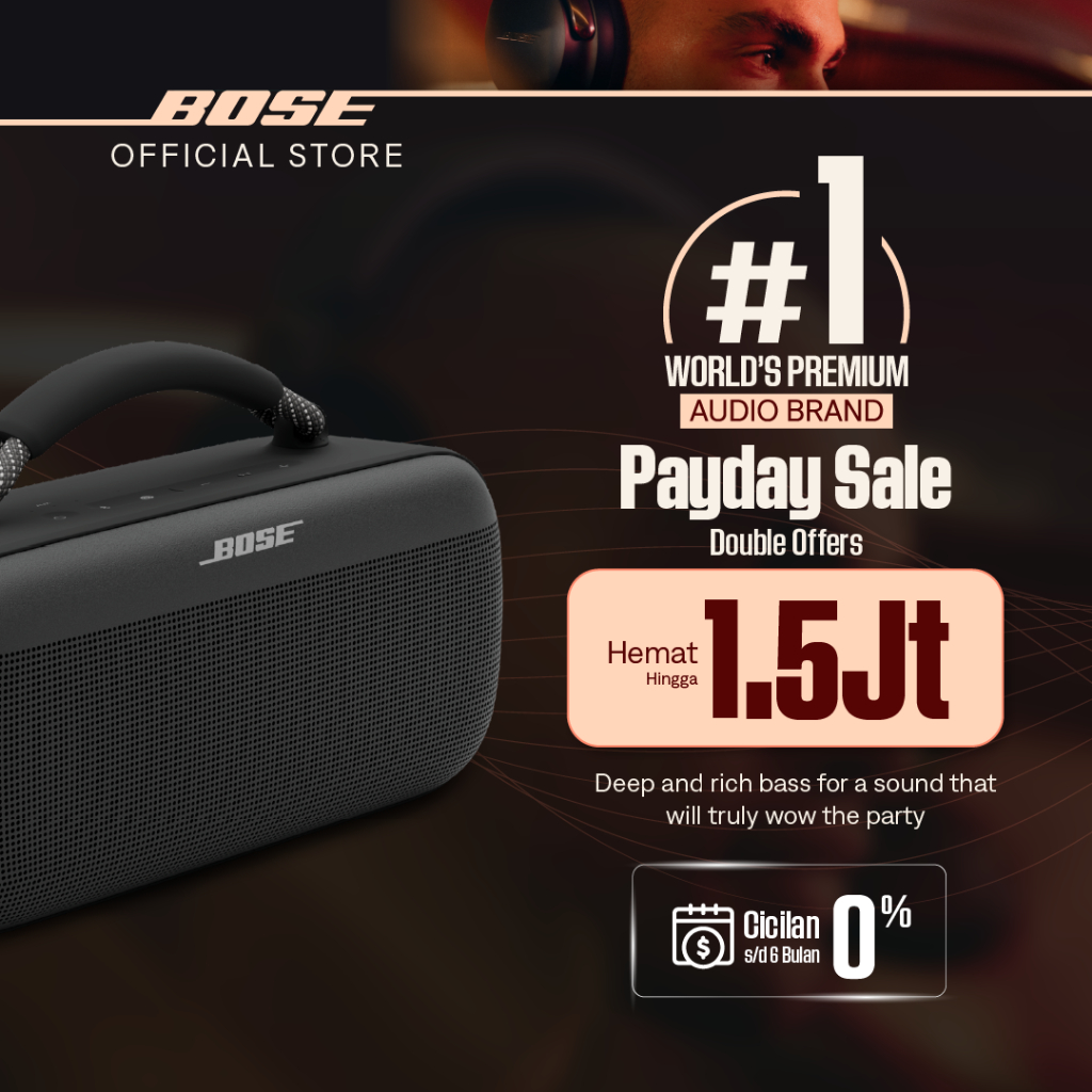 Bose SoundLink Max Speaker Bluetooth Portabel - Black / Blue Dusk