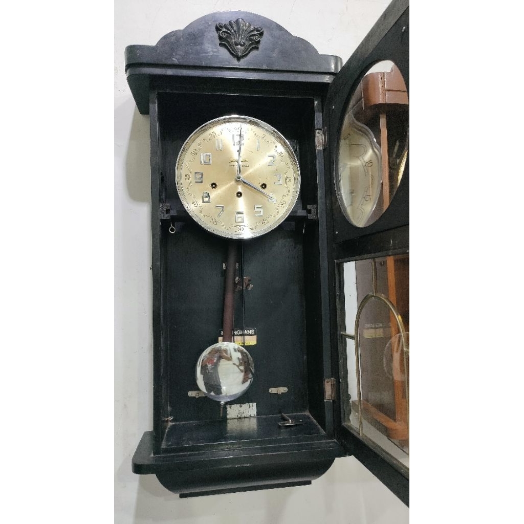jam dinding junghans jumbo lobang 3 perempatan full mekanis original germany
