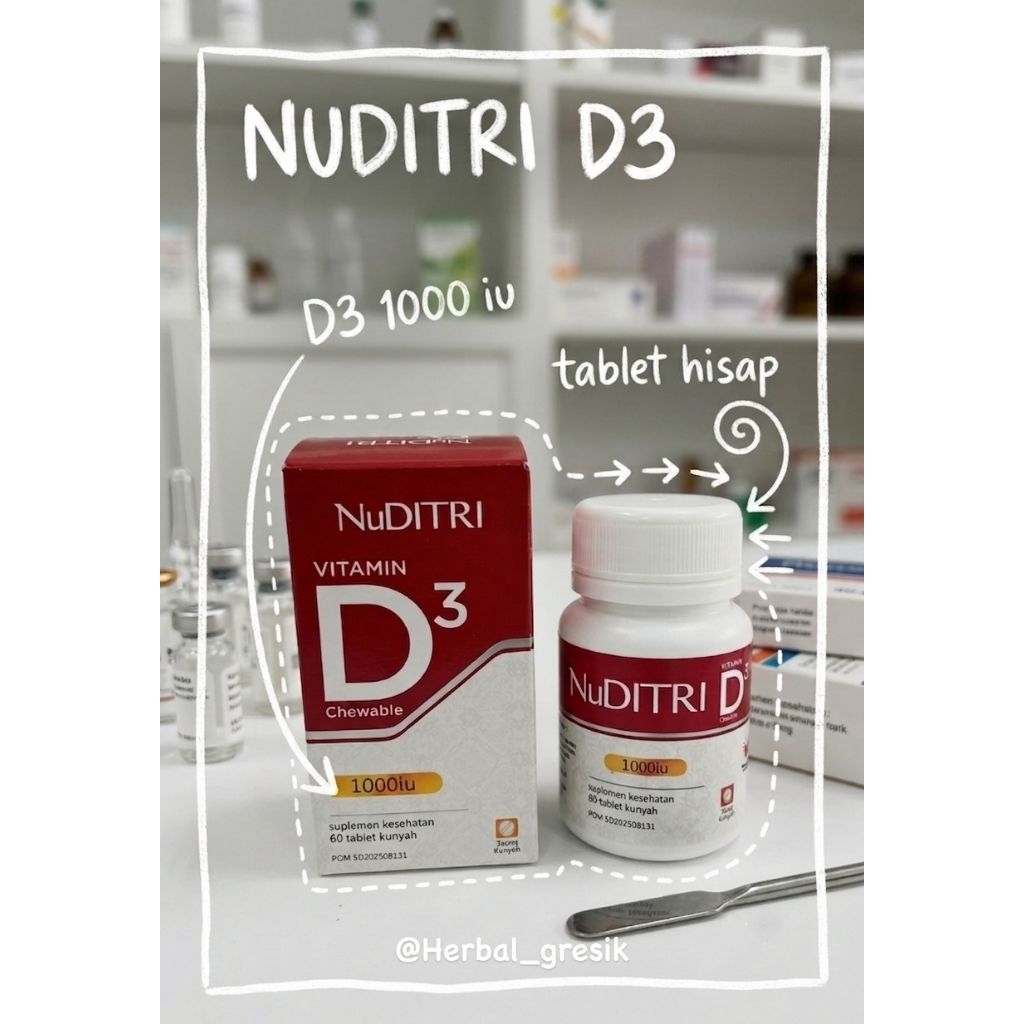 NuDITRI D3 1000 iu tablet kunyah