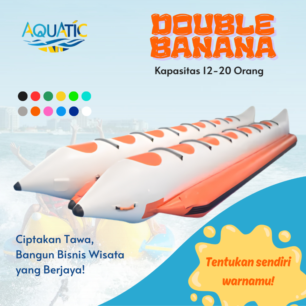 AQUATIC Banana Boat Double Wahana Air 10-12 Orang