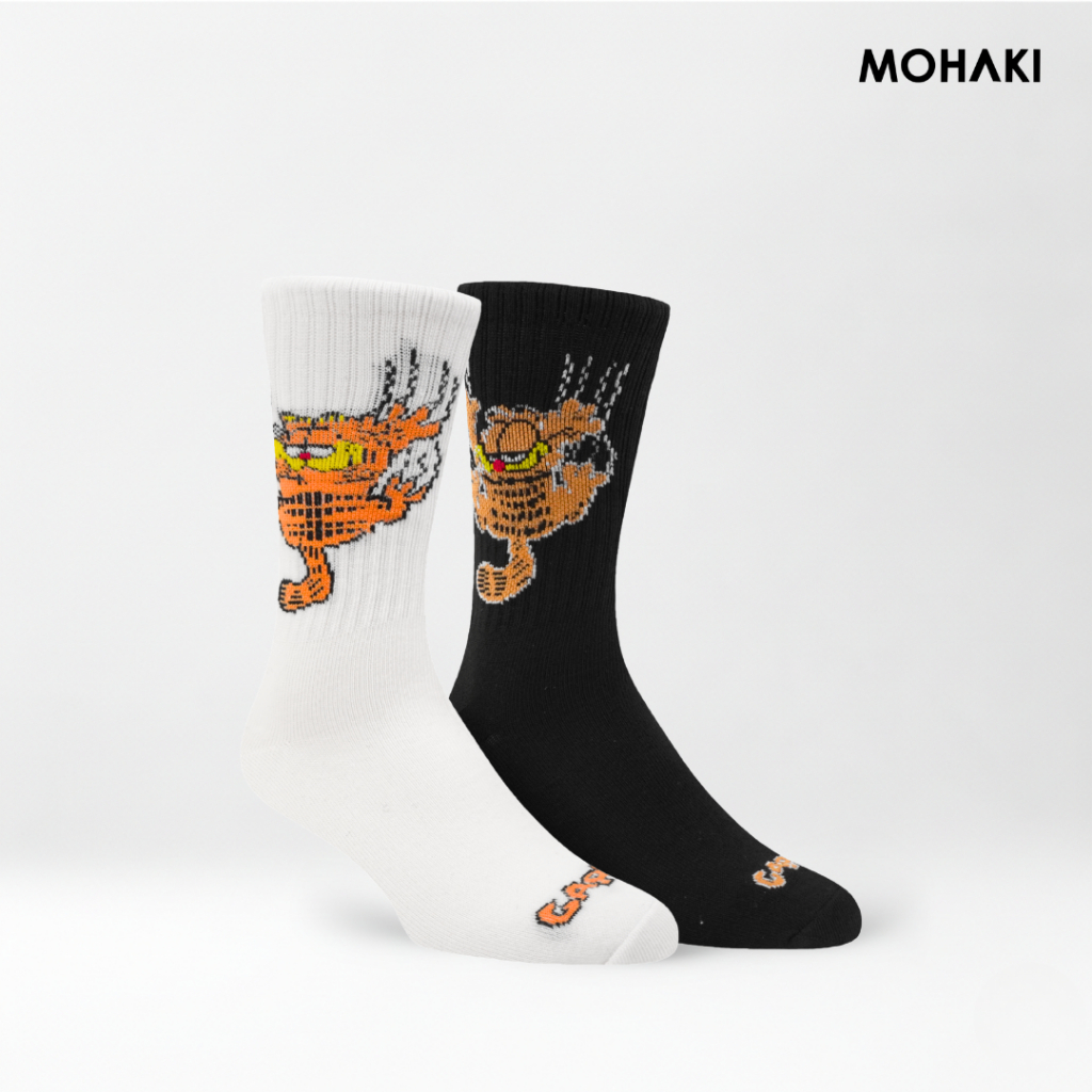 MOHAKI - Kaos Kaki Kartun Garfield Series Panjang Sebetis Dewasa