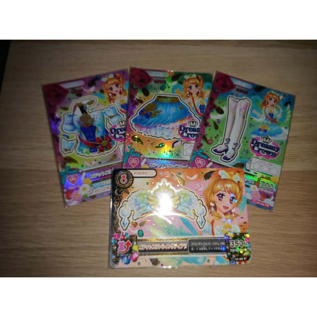 BOOKED (Bundle/Not Sold Saparately) Aikatsu Premium Rare Card Dreamy Crown/Odette Swan Coord Pink + 