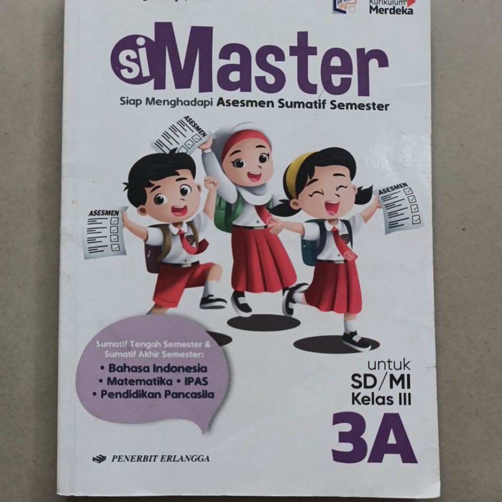 Buku Erlangga Simaster Kelas 3A bekas