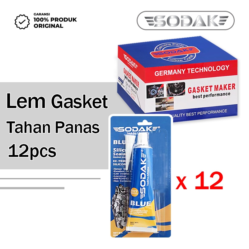 Biru Lem Gasket Tahan Panas 12pcs / Lem Paking / Lem Perpak Mesin Autosealer 014