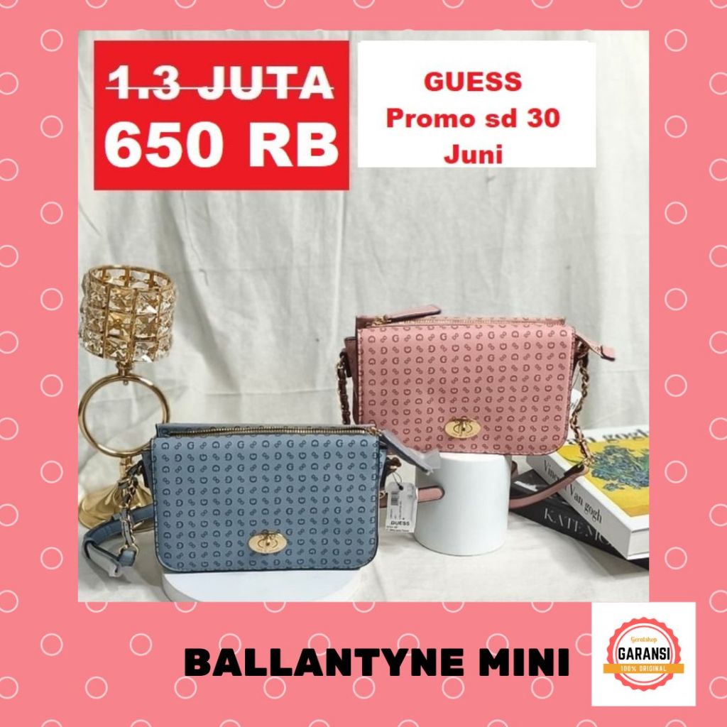 Tas Guess seri BALLANTYNE MINI FLAP sling bag 100% Original Store