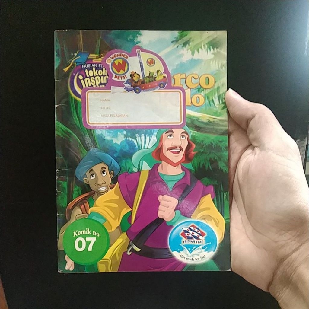 BUKU CERITA KOMIK SUSU FRISIAN FLAG MARCO POLO (ada stiker nama di cover)