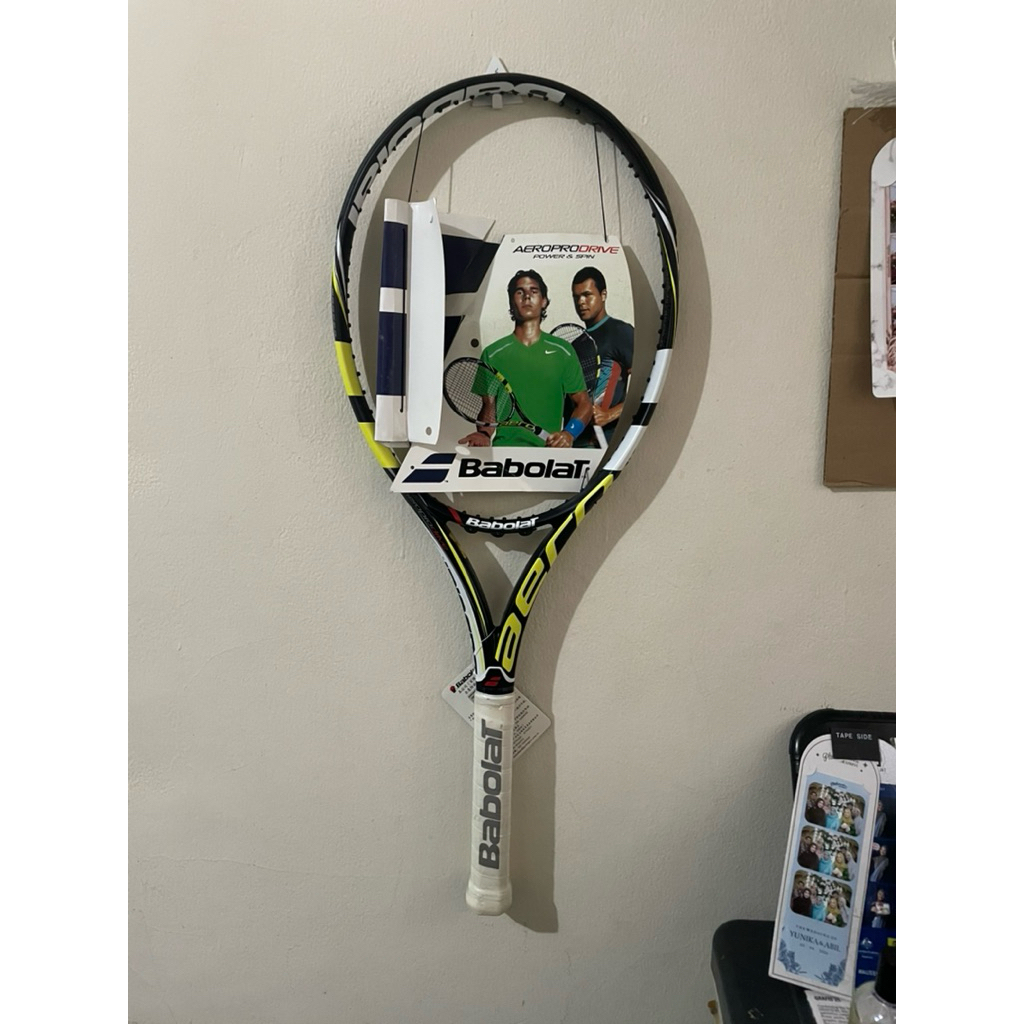 (Ori, Never Used) Babolat Tennis Racket AeroPro Drive GT Rafael Nadal - Include Bag