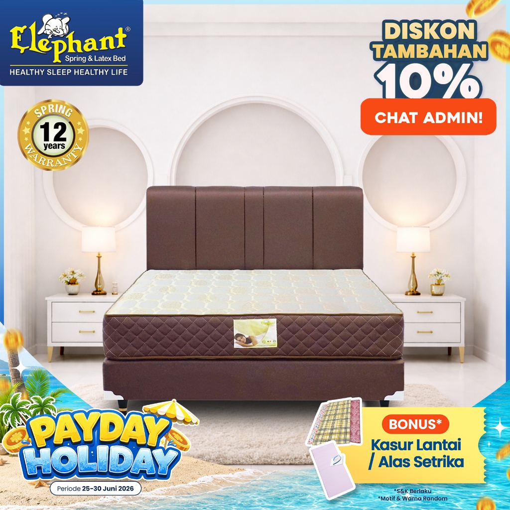 Set Springbed Rocky Elephant / Kasur Springbed Komplit