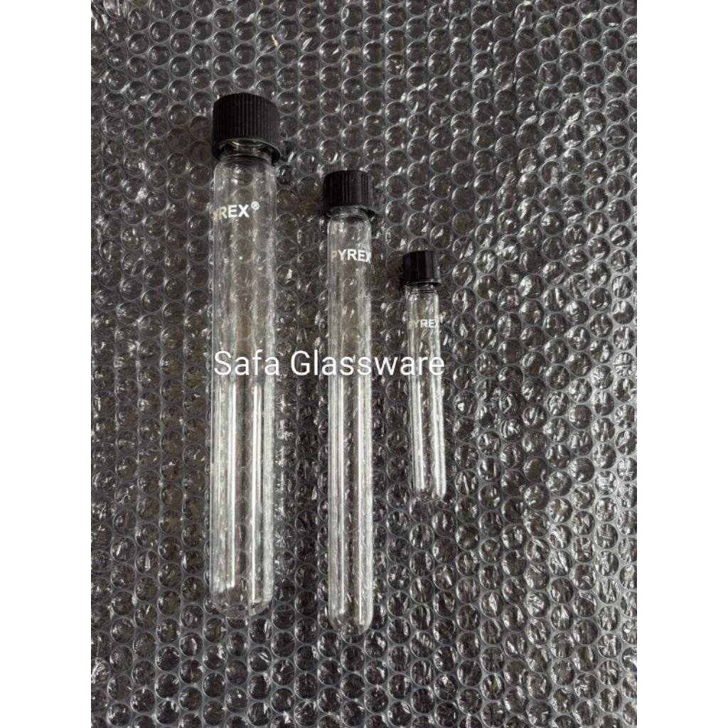 Tabung Reaksi Tutup Ulir Test Tube With Screw Cap Pyrex