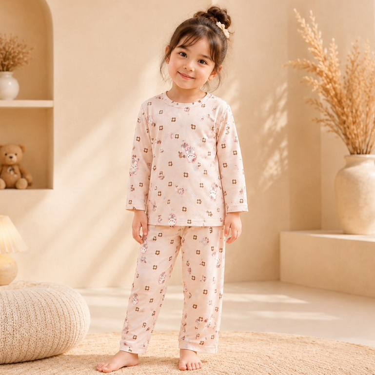 BAJU TIDUR ANAK TENCEL LEOPARD HK