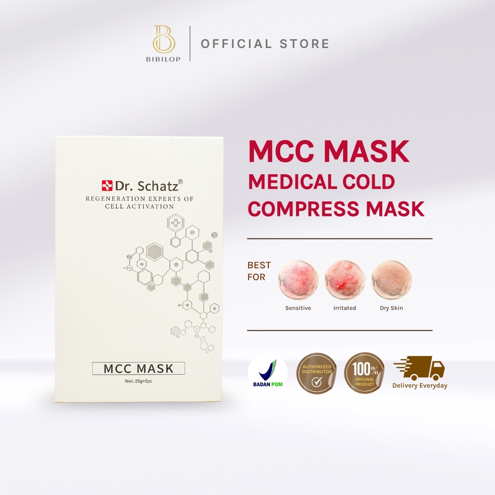 BIBILOP Dr. Schatz MCC Sheet Mask ORI Kulit Kemerahan Kulit Meradang Sehabis Laser