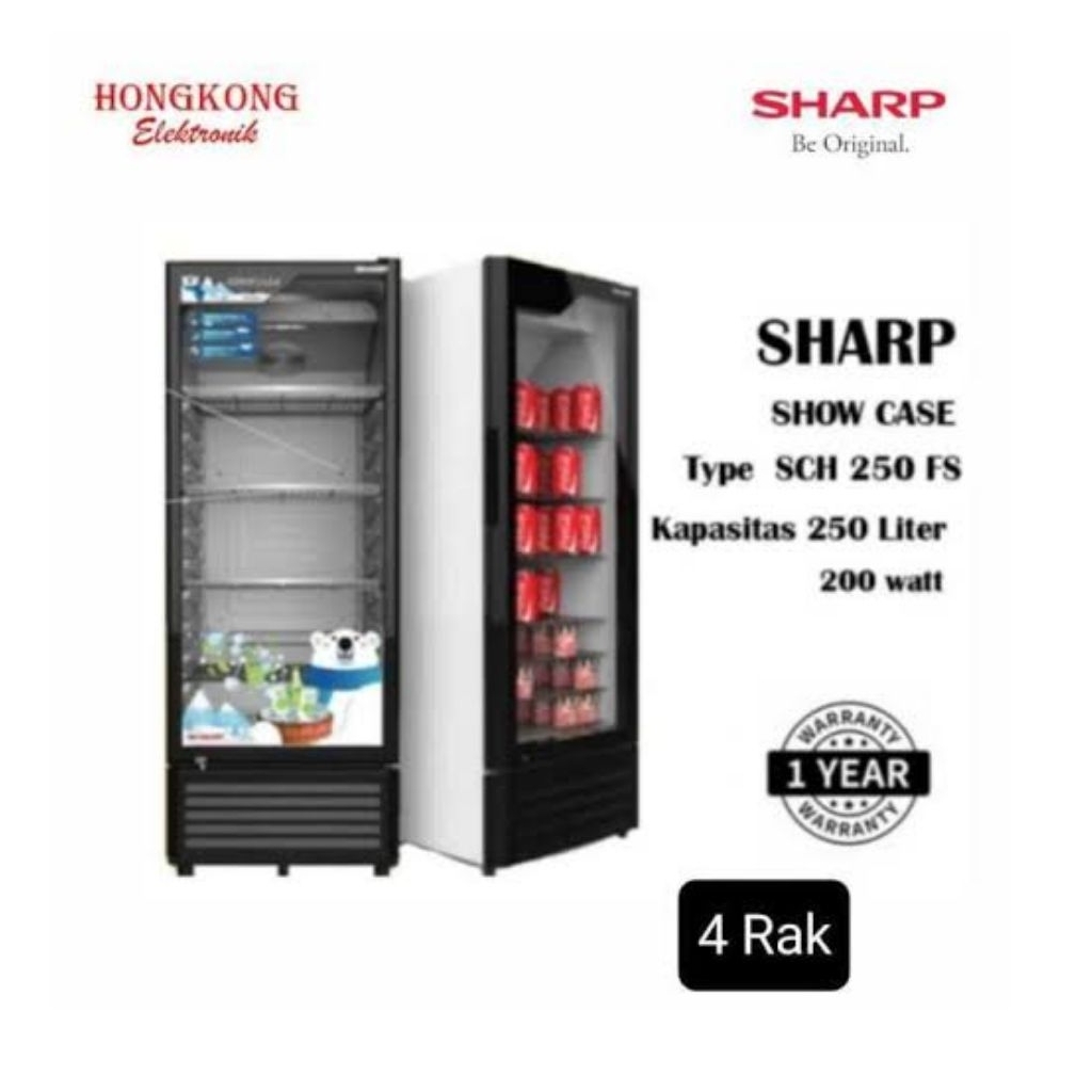 Sharp showcase/chiller 4 rak