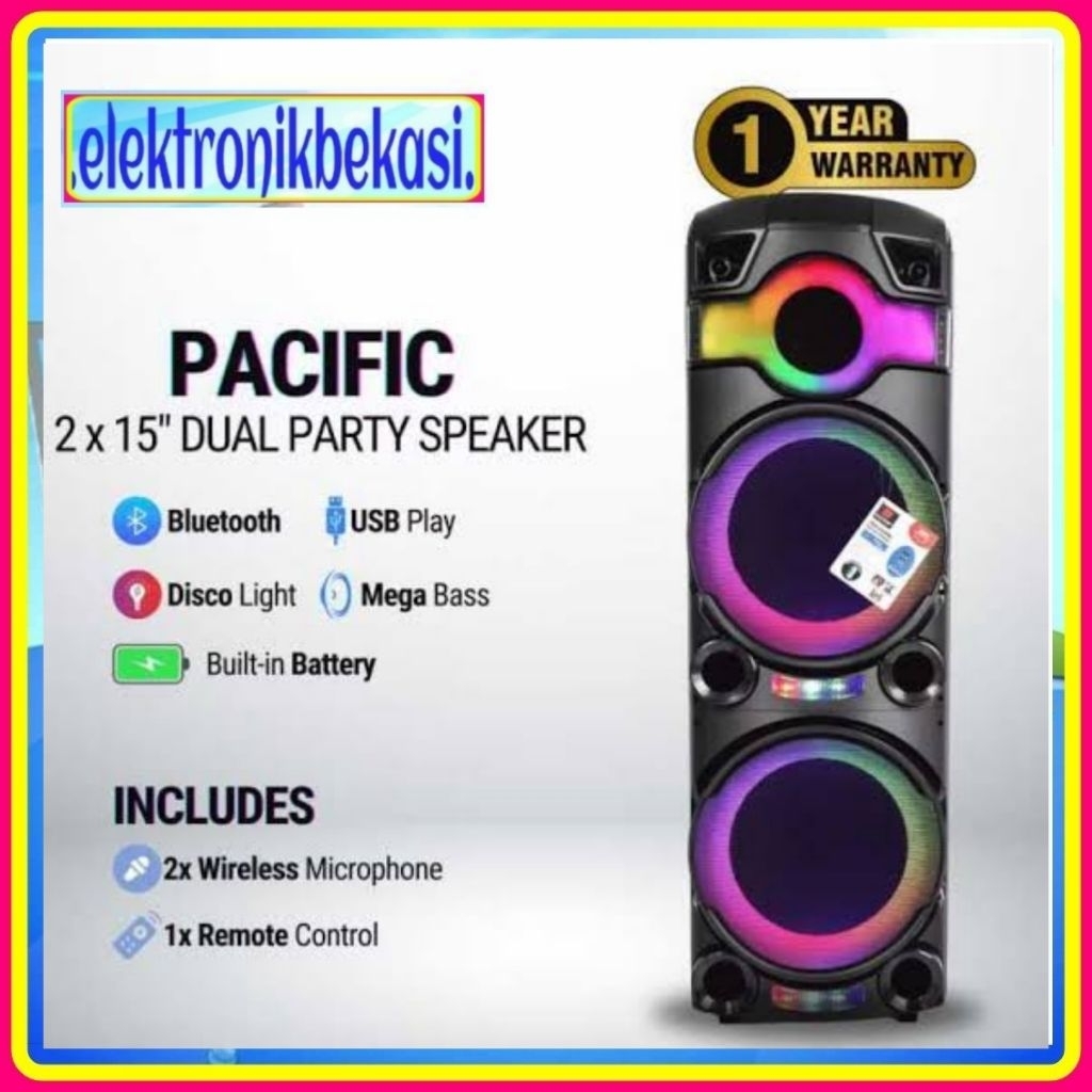 SPEAKER ASATRON PACIFIC HT 8886 UKM / ASATRON PACIFIC DUAL SPEAKER 15 INCH / ASATRON PACIFIC HT-886