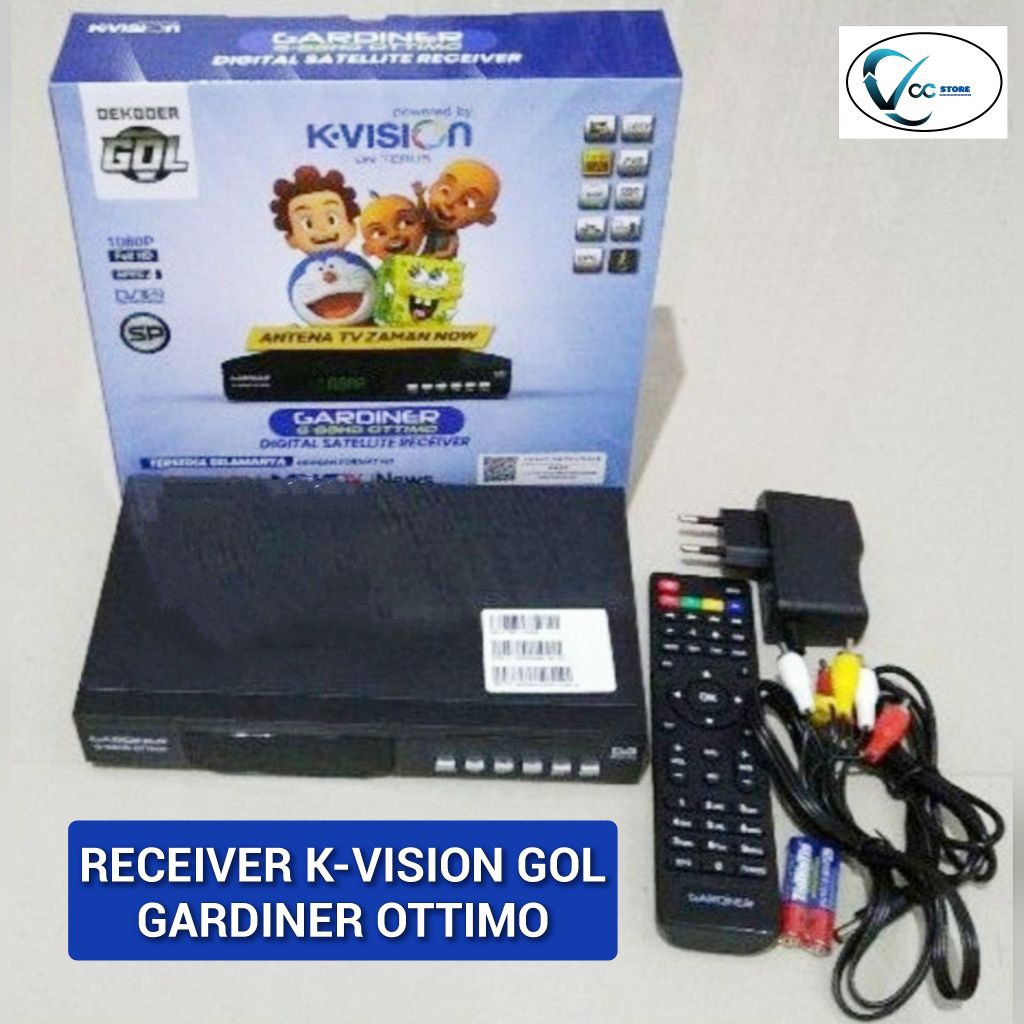 Receiver K-Vision GOL Gardiner Second (Remot, Adaptor + Paket Cling)
