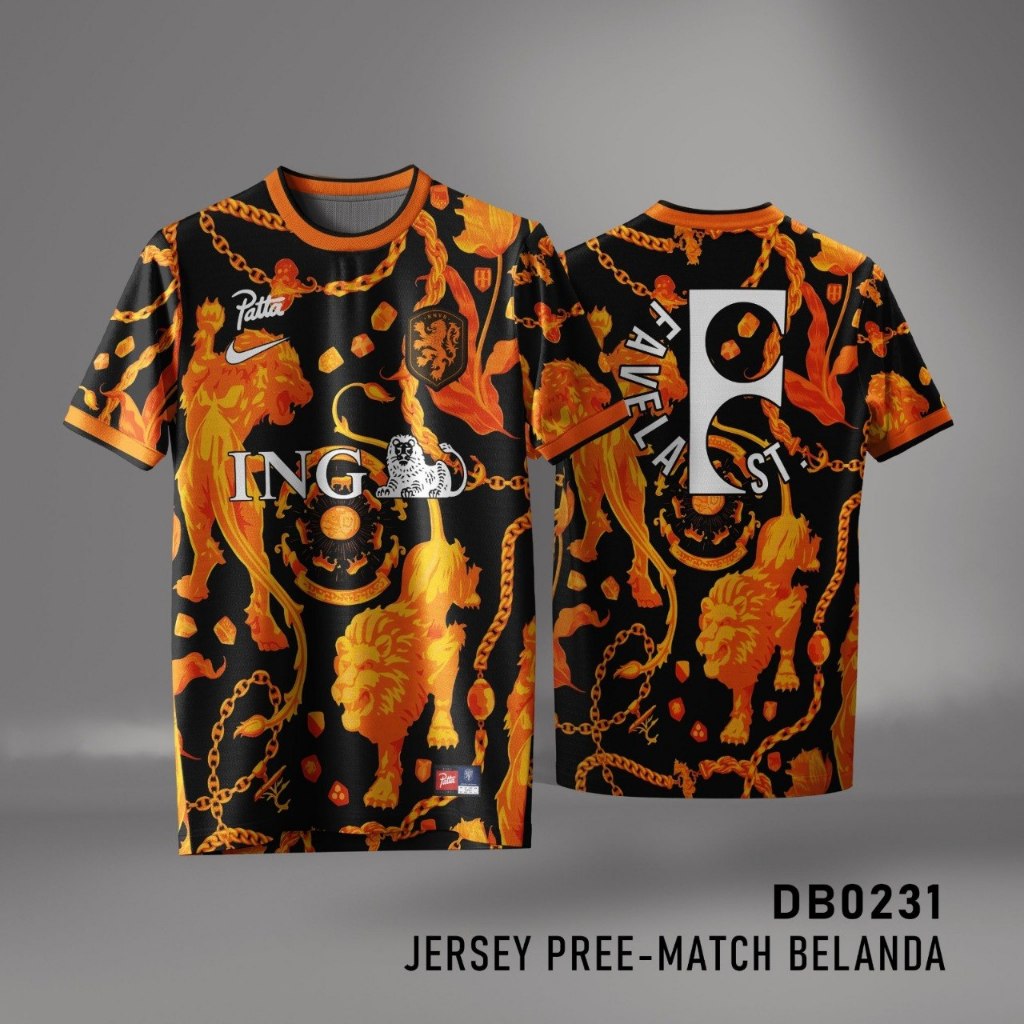 Kaos Jersey Prematch Belanda World Cup 2026