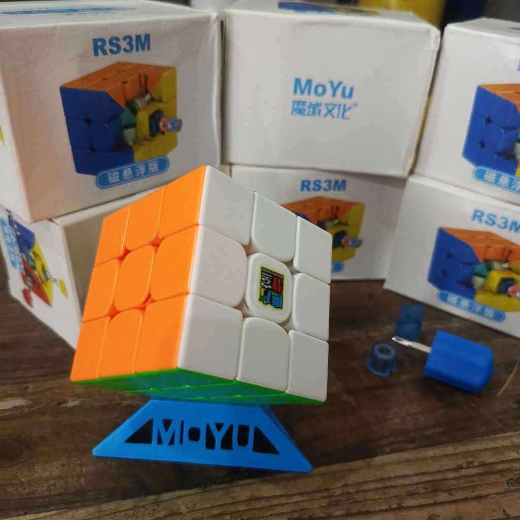 Rubik Magnetic 3x3 Stikerless - Free Rubik Stand