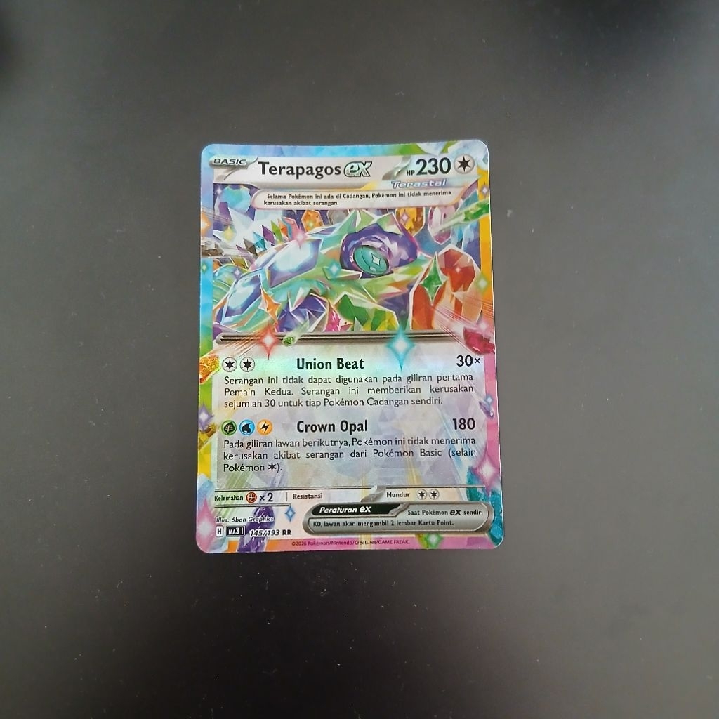 Pokemon Card Terapagos EX RR Original