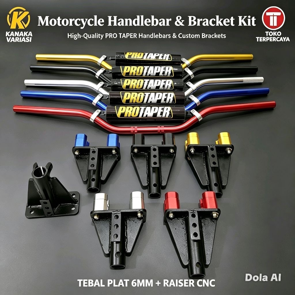 Stang Fatbar Aloy Protaper Evo Low Raiser CNC Handgrip Dudukan RBT Tebal 6mm Untuk Honda Yamaha