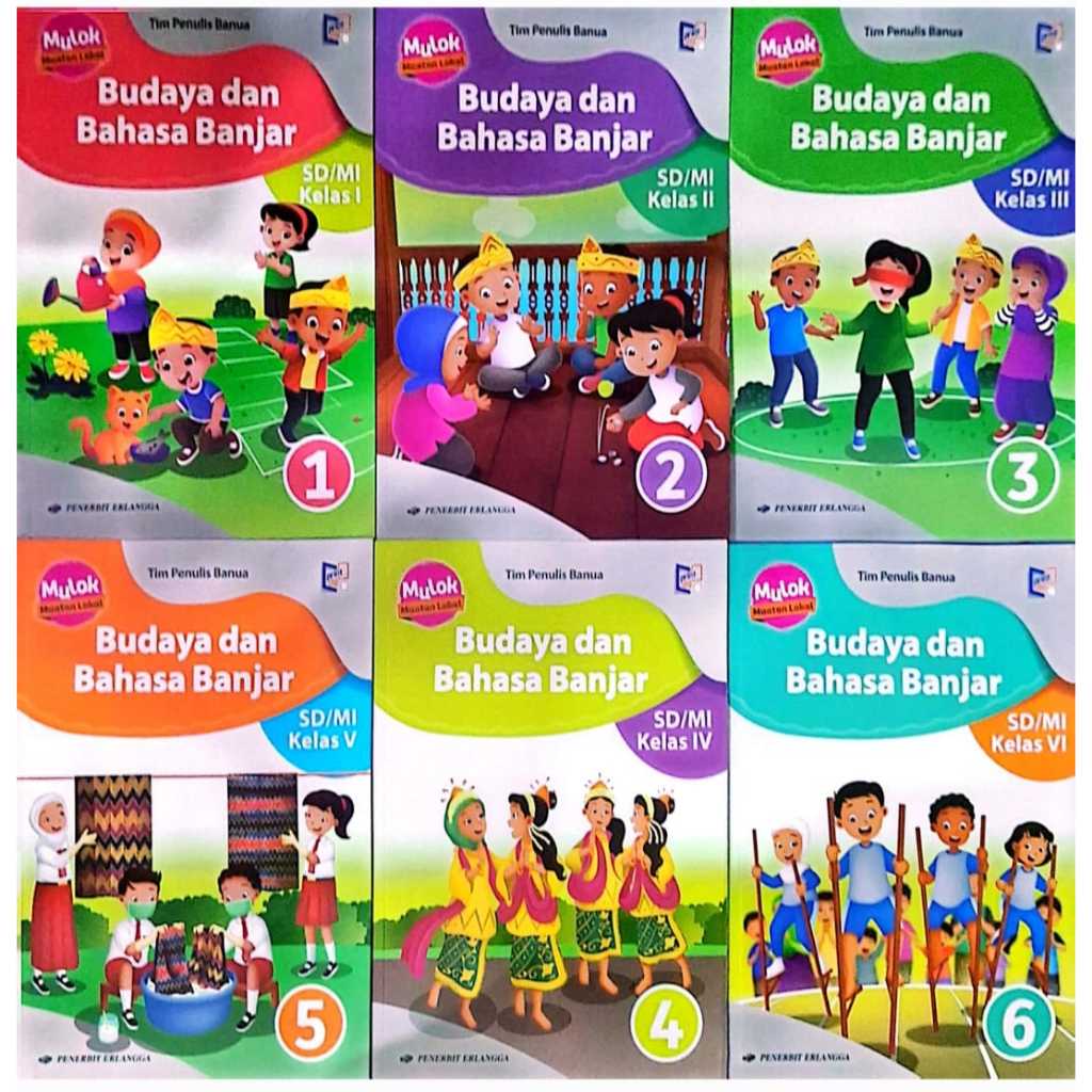 PENERBIT ERLANGGA Mulok banjar Muatan Lokal Budaya Bahasa Banjar SD Kelas 1 2 3 4 5 6 Buku Pelajaran