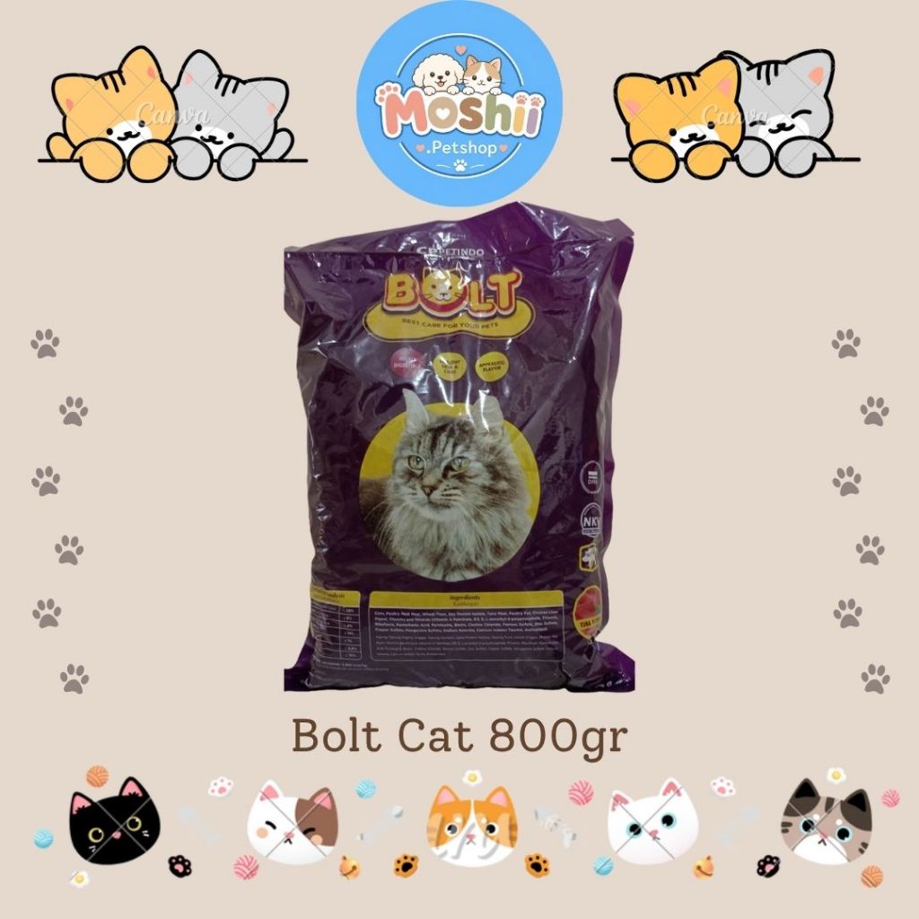 Bolt Cat 800GR makanan kucing kering dry cat food pelet