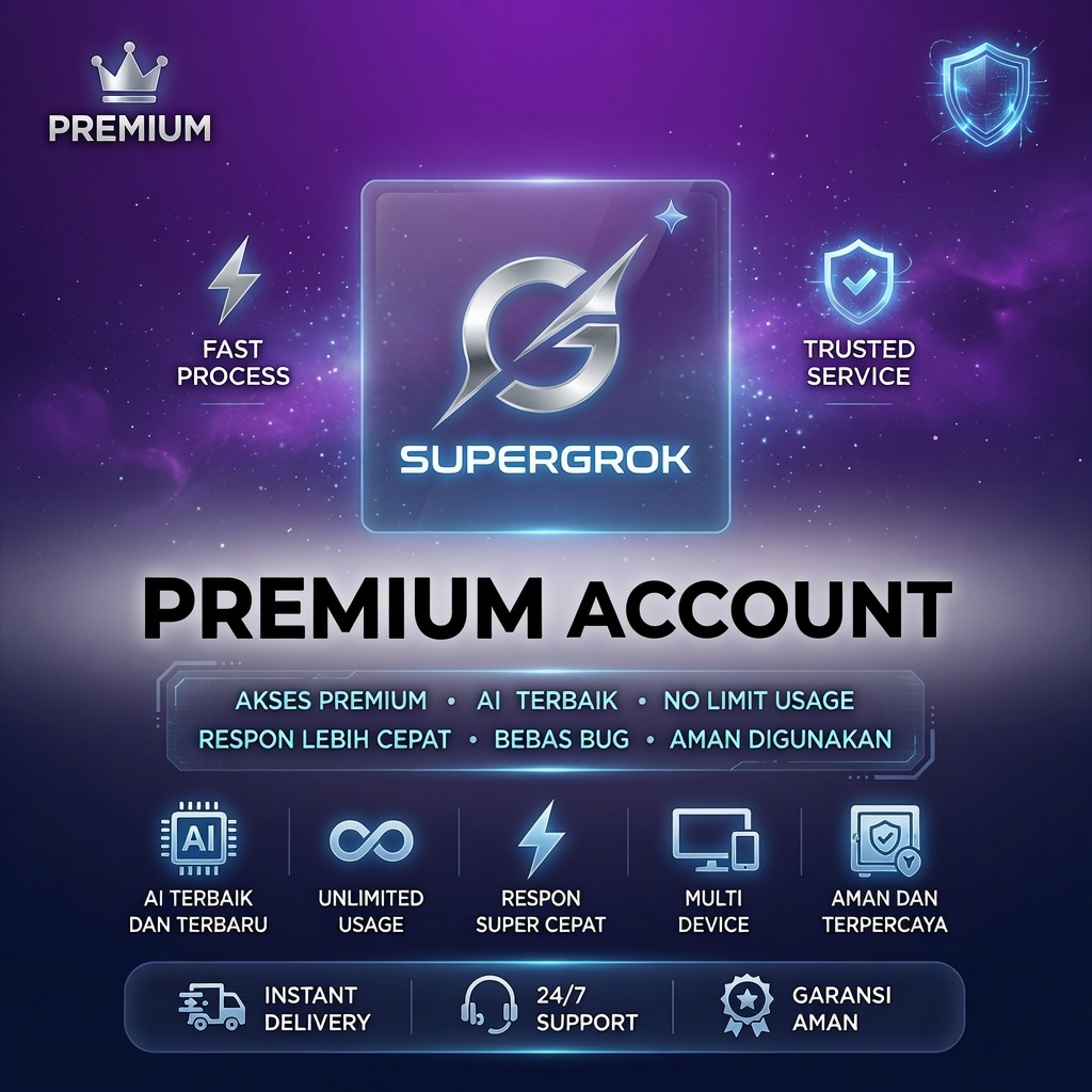 GROK SUPER PREMIUM SUPER GROK FULL FITUR 1 BULAN