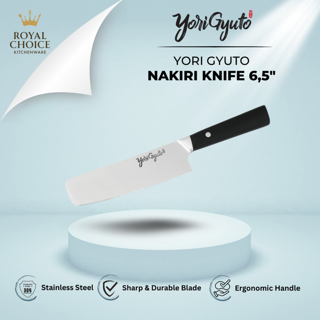 Pisau Nakiri (Nakiri Knife) 6,5" Yori Gyuto Dengan Panjang 29,5 Cm