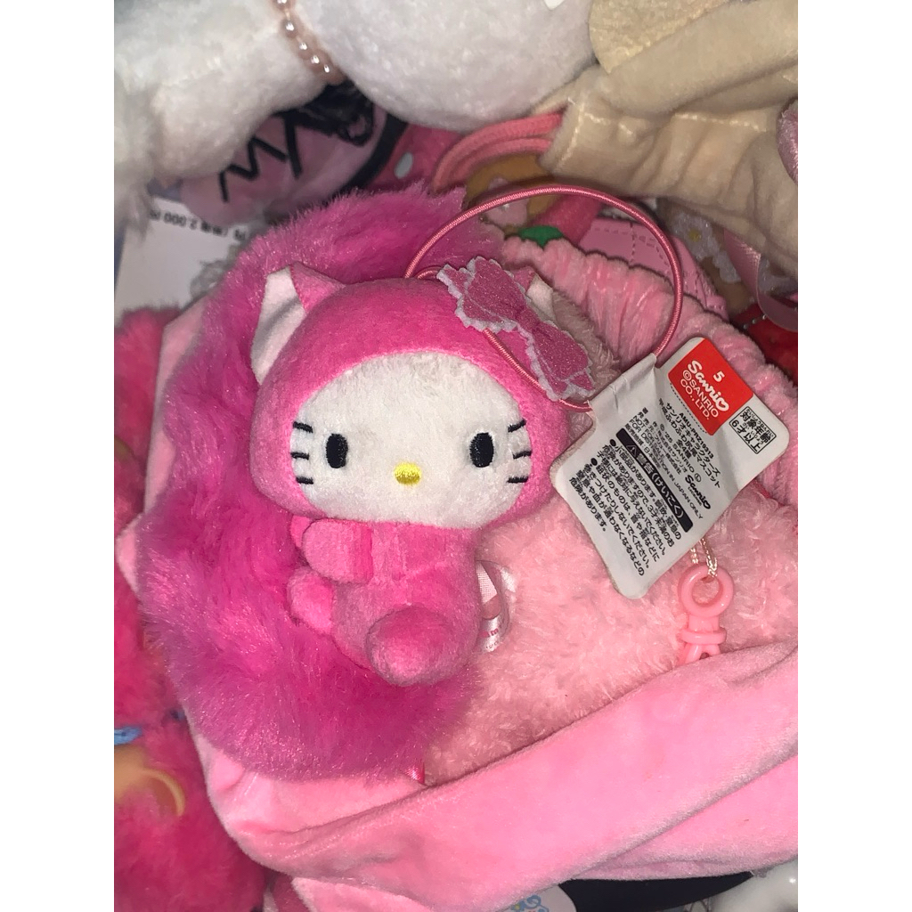 gantungan boneka charmmy kitty hot pink new sanrio