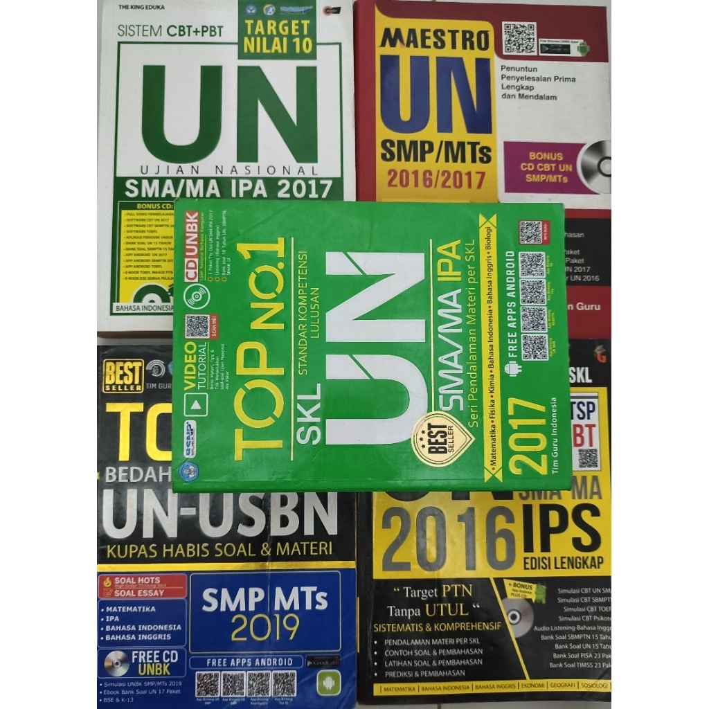 BUKU UN SMP/SMA CAMPUR JUDUL BEKAS ORIGINAL