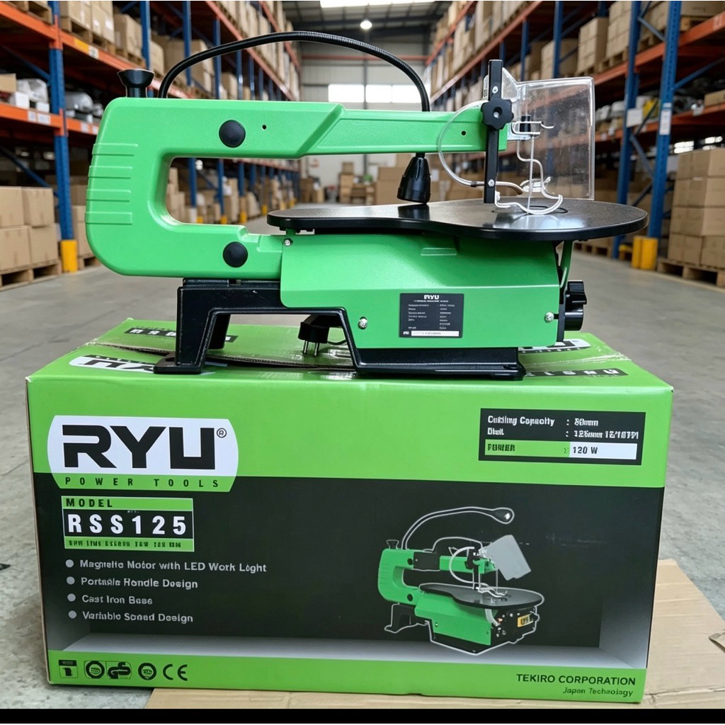 MESIN SCROLL SAW RYU RSS 125  / MESIN GERGAJI UKIR RYU SCROLL SAW